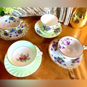 More unique tea cups and saucers